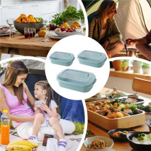 Food Storage Containers, 3-Piece Set for Convenience,Fruits Salad Storage Box, Airtight Food Box, Microwave & Dishwasher