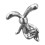 Cartoon Rabbit Ornament – Sitting or Lying, 2 Colors 1