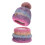 Conjunto de gorro e cachecol de tricô degradê roxo 1