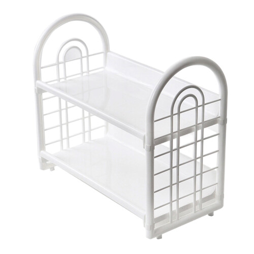2-Tier Desktop Storage Rack – Minimalist Hollow Shelf