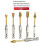 10PCS Titanium Gold Carbide Burr Set 5