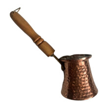 Cafetière turque en cuivre 225 ml, fabriquée artisanalement en ibrik