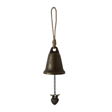 Vintage Metal Christmas Cow Bells with Jute Rope