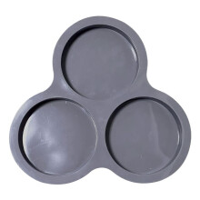 Silicone Egg Mold Fryer Egg Pan Reusable 3-Cavity Muffin Cake Baking Mould-