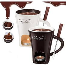 Service à fondue au chocolat avec fourchette (2 pièces)