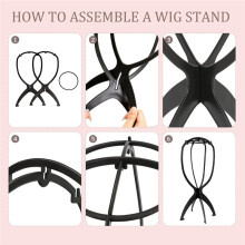 22Inch Canvas Wig with 61Inch Adjustable Tripod Stand, Mannequin Set for Styling, Display for Beginners
