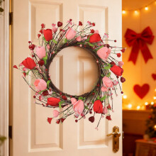 Pink Valentine's Day Wreath – Farmhouse Front Door