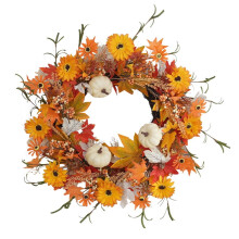 20" Artificial Pink Flower Wreath for Valentine's Day