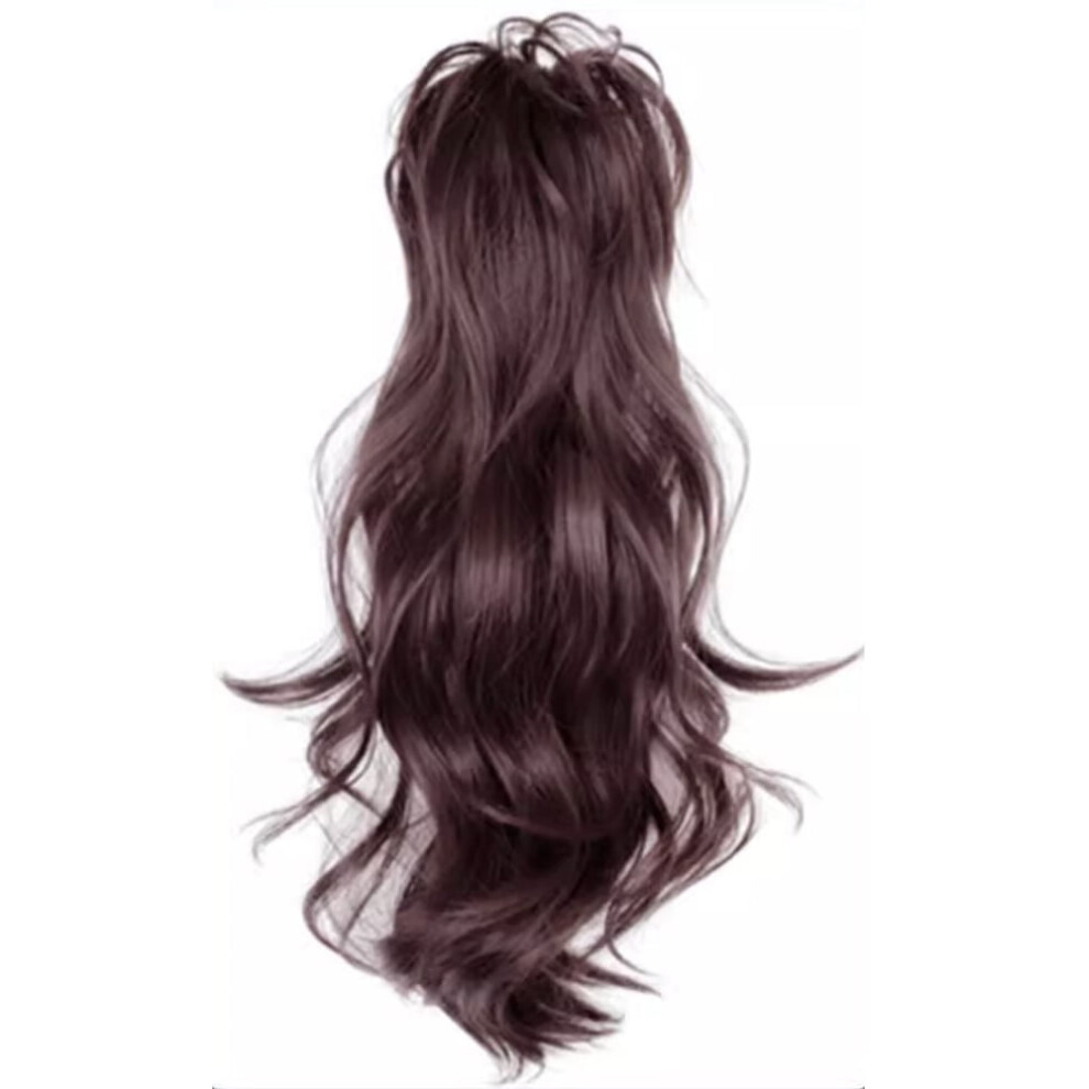 Synthetic Wavy Ponytail Extension Hairpiece Short Curly Claw Clip Ponytail For Women Heat Resistant Pony Tail Clip Fake Hair