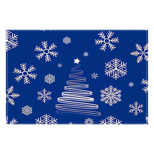 Christmas Linen Placemats 12 x 18 in