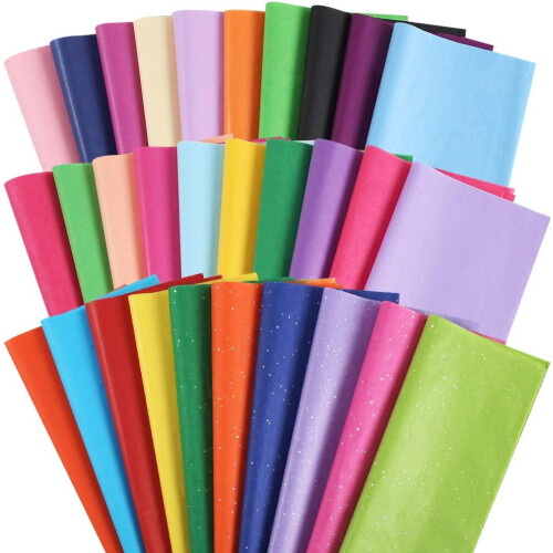 150 φύλλα χαρτί υγείας Art Tissue 20x14 ιντσών – 30 χρώματα
