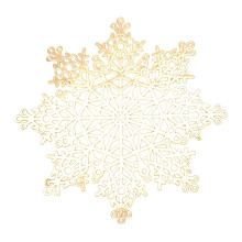 Snowflake Pattern Placemats Washable Easy to Clean Stain-Resistant and High-Temperature Resistanted for Home Party Holiday Decorations