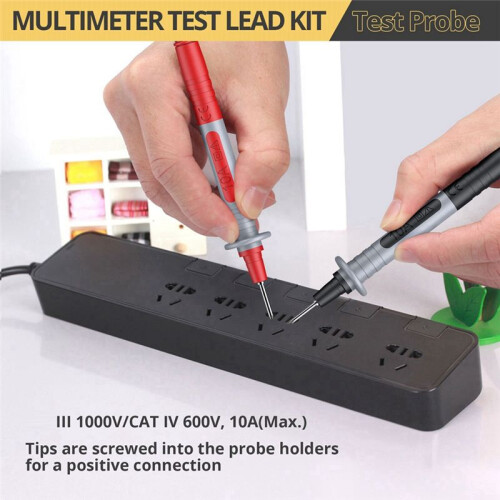 Multi Test Leads Kit Electrical Multimeter Test Lead with Alligator Clips Test Probe Spring Banana Plug 2