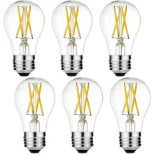 A15 LED Bulb E26 Base 4000K 6W Pack of 6