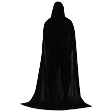 Unisex Velvet Witch Cape, Hooded Winter Cloak & Scarf – Multiple Sizes, Compatible with Cosplay & Festivals