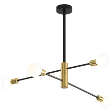 4-Light Nordic Iron Pendant Lamp, Adjustable Height