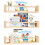 Conjunto de 3 Prateleiras Flutuantes de Madeira para Quarto Infantil 1