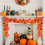 Halloween Maple Leaf Garland Orange Polyester 175cm 1