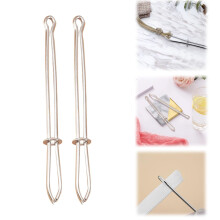 DIY Rope Clip Set (2Pc) – Metal Easy-Pull Threading Tool + Tweezers for Hoodie, Pants & Shorts Drawcords | Compatible with Standard Cords