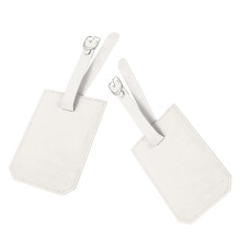 PU Luggage Identifier 2Pcs Durable White for Travel Suitcases and Backpacks