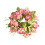 Artificial Hydrangea Candle Ring Wreath Rose Pink 1