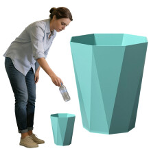 Petite poubelle en plastique avec couvercle pour salle de bain et cuisine