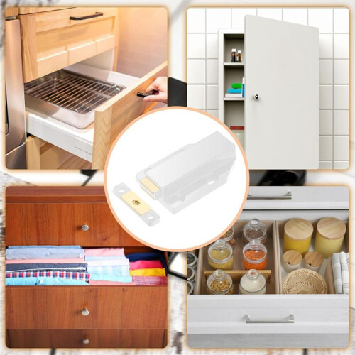 8 Pack Magnetic Push  Heavy Duty Push to Open Cabinet Hardware Push Release Magnets Touch , White 2