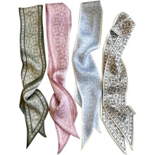Set satijnen sjaals voor dames, boho chic, 4 stuks