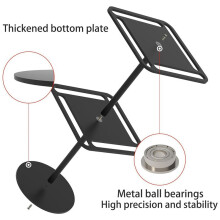 Acrylic Sunglasses Holder Stand 360 Degree Rotating Eyeglasses Display Rack Eyewear Organizer Black Single Layer