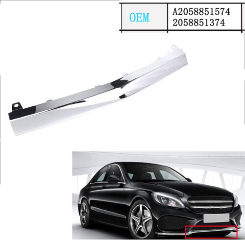 A2058851574 Front Bumper Lower Chrome Moulding for   W205 Front Bumper Trim 2