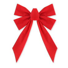 Red Velvet Christmas Bow with Gold Edge 12 x 8 in