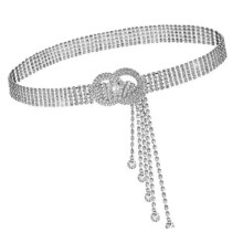 Blingbling Waist Belt Aesthetic Rhinestones Photo Props Waist Belt for Jeans Dress Belt Body Jewelry