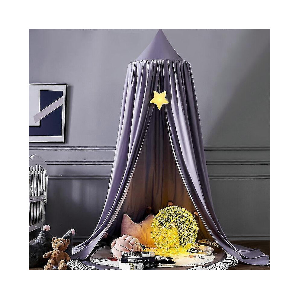 Baby Canopy Chiffon Baby Canopy Crib Play Tent Nursery Canopy Height: 240cm Hem Length: 260cm-XinHan