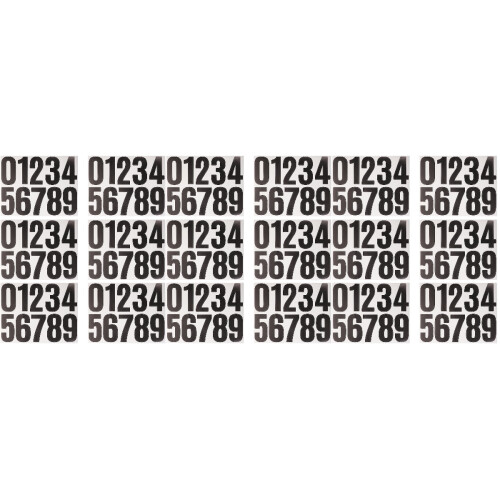 18Sheets Black Adhesive Number Stickers for Trash Can and Mailbox Use 2