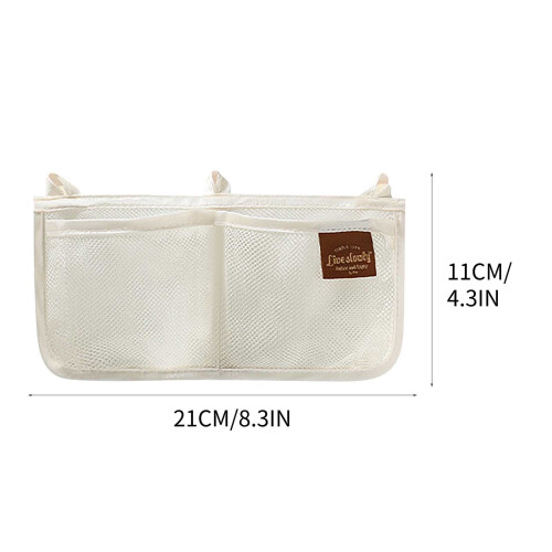 Mesh Refrigerator Net Pocket – White, Hanging Storage Bag 1