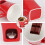 Ceramic fondue cup with fork and candle set 8