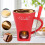 Ceramic fondue cup with fork and candle set 7