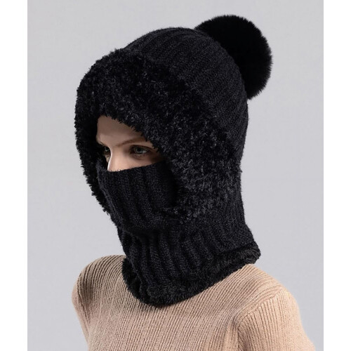 Set 3 in 1 composto da berretto, sciarpa e maschera foderati in pile 2