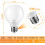Pachet de 8 becuri LED G25, 5W, 2700K, soclu E26 2