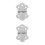 2Sets Silver Metal Tailpiece for 3 String Cigar Box Guitar with Screws 9