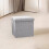 Grey Gray Foldable Storage Stool For Small Spaces With Versatile Use And Easy Maintenance 6