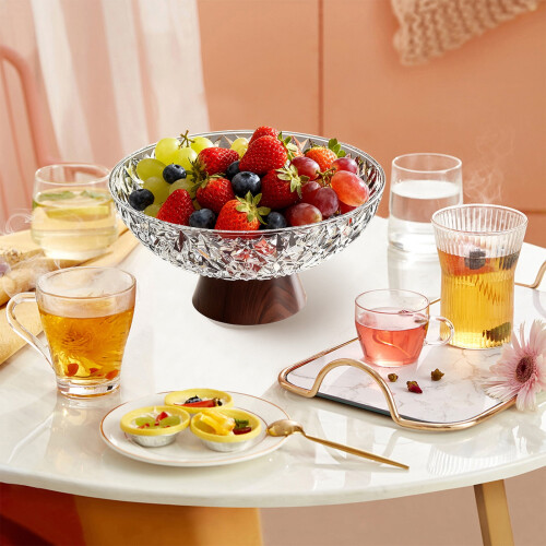 Fruit & Snack Platter with Drainer, Upscale Serving Plate for Coffee Table – 1 Pc 2