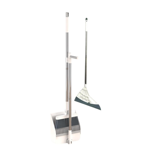 Home Cleaning Broom and Dustpan Set Rotating Foldable Soft 1