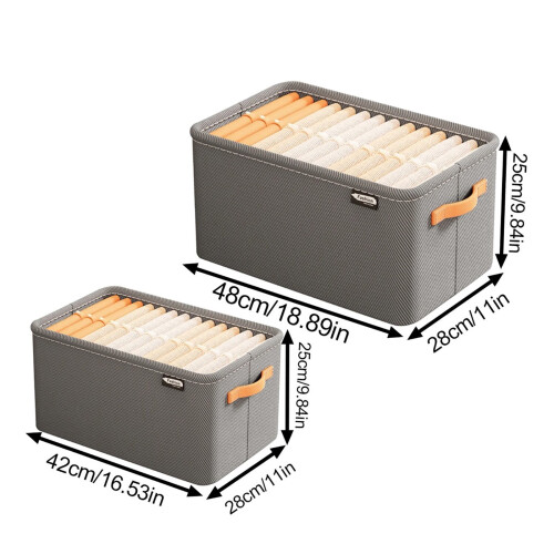 Foldable Closet Organizer Bin with Steel Frame 17x11x10 in 2