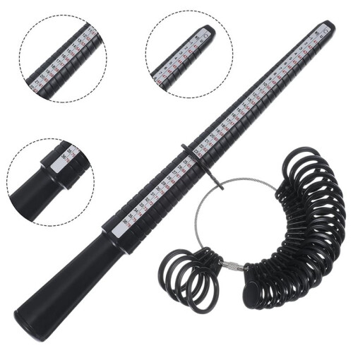 Ring Sizer Measuring Tool Kit, 7 Pack Measuring Ring Tool, USRing Size 0-13 with Half Size, Rings Mandrel Measurer 2