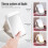 Small Travel LED Makeup Mirror Case with 3 Adjustable Color Light Settings,  Cosmetic Train Case White 3