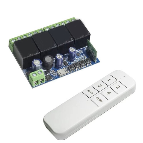 4-Channel Intelligent WiFi /Relay Module, 6-Button Remote Control, Wireless  Timer.