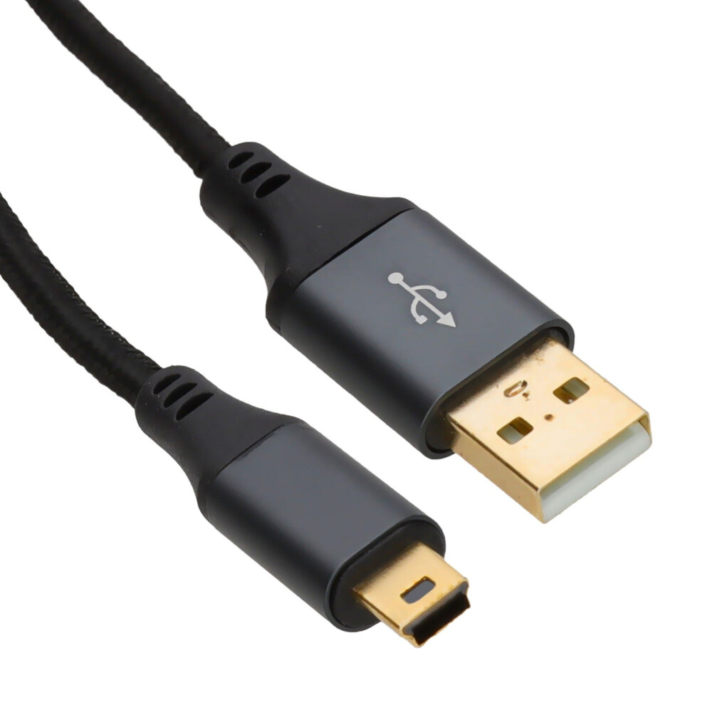 Kenable Pro Metal Usb 2.0 24Awg Hi-Speed A To Mini-B 5 Pin Cable Power & Data Lead 1M