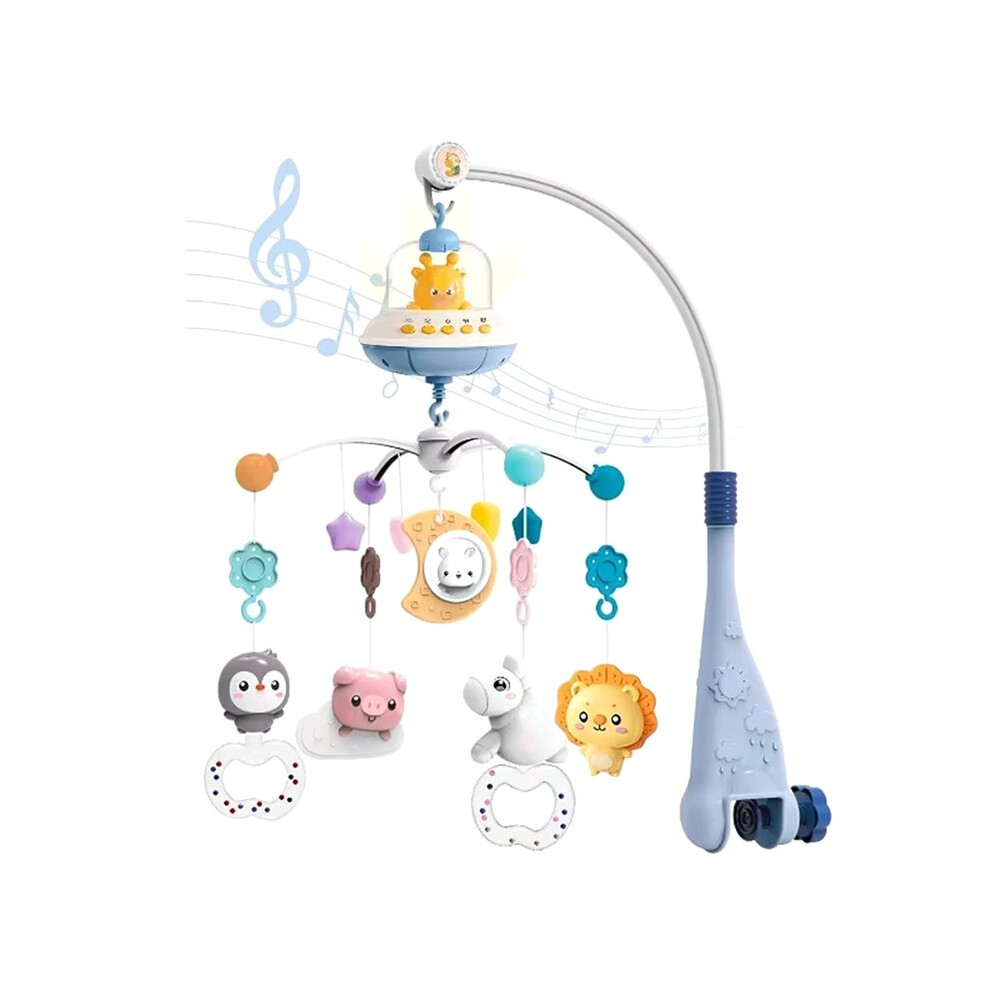 Musical Baby Crib Mobile with Lights Music Projection for Infants Remote Control Crib Toys for Newborn Baby (No Battery)