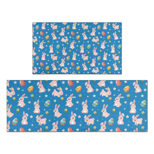 L-Shape Kitchen Rug Set 17x30 + 17x47 in